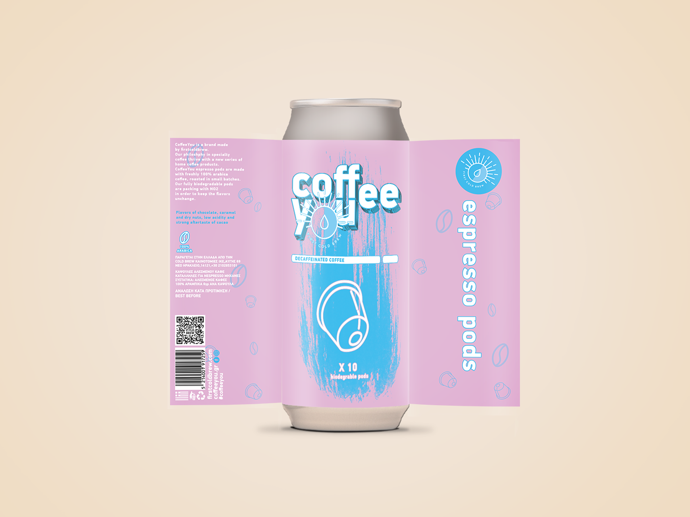 CoffeeYou Espresso Pods Decaffainated