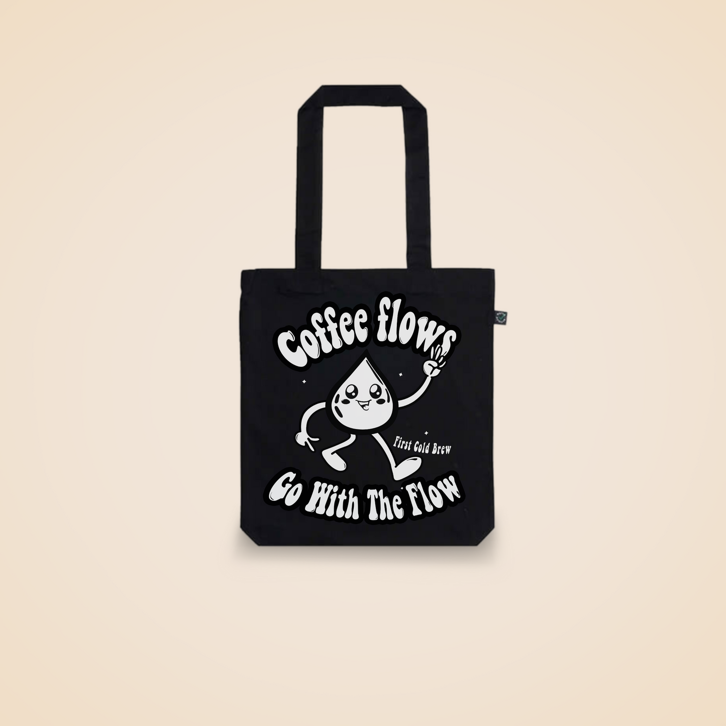 First Cold Brew Organic Cotton Tote Bag Black
