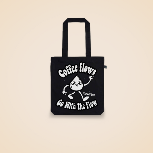 First Cold Brew Organic Cotton Tote Bag Black