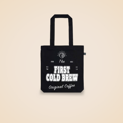 First Cold Brew Organic Cotton Tote Bag Black